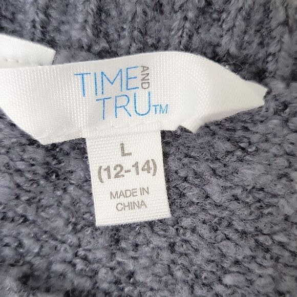 Time and Tru. Cozy Gray Patterned Sweater. Size Large. EUC - Picture 3 of 7